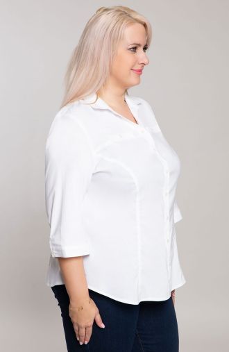 Κομψό κλασικό λευκό πουκάμισο