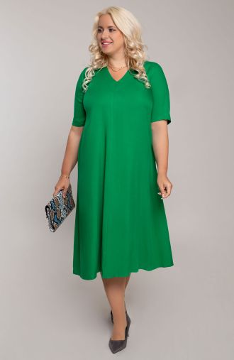 Καλοκαιρινό πράσινο φόρεμα από βισκόζη