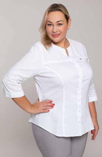Κλασικό λευκό βαμβακερό πουκάμισο