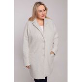 Φωτεινό ίσιο παλτό με τσέπες