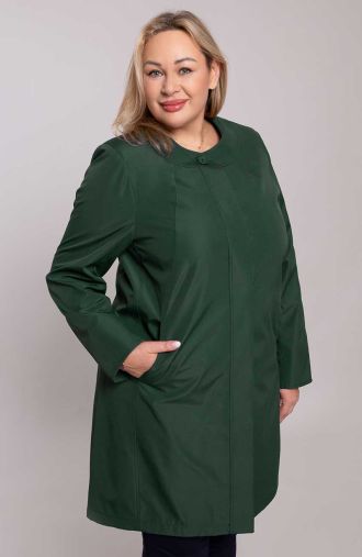 Κομψό παλτό σε πράσινο χρώμα