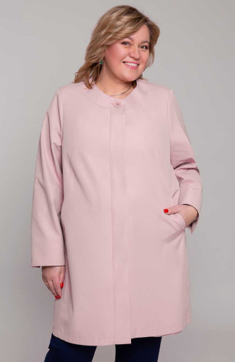 Κομψό παλτό σε ροζ χρώμα
