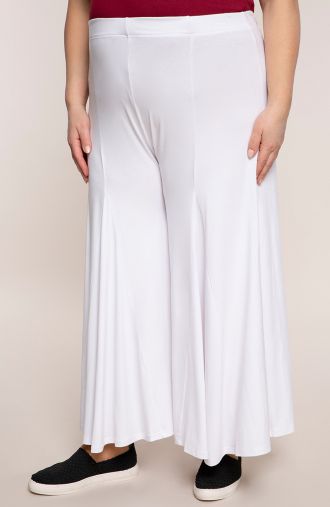 Λευκή πλεκτή φούστα-παντελόνι